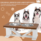 Elevated Double Dog Feeder | Farmhouse Style | Adjustable Height