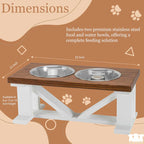 Elevated Double Dog Feeder | Farmhouse Style | Adjustable Height