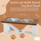Elevated Double Dog Feeder | Farmhouse Style | Adjustable Height