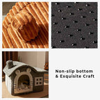 Semi-Enclosed Cat Bed | Cozy Design | Perfect for Cats to Hide and Rest