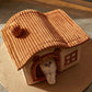 Semi-Enclosed Cat Bed | Cozy Design | Perfect for Cats to Hide and Rest