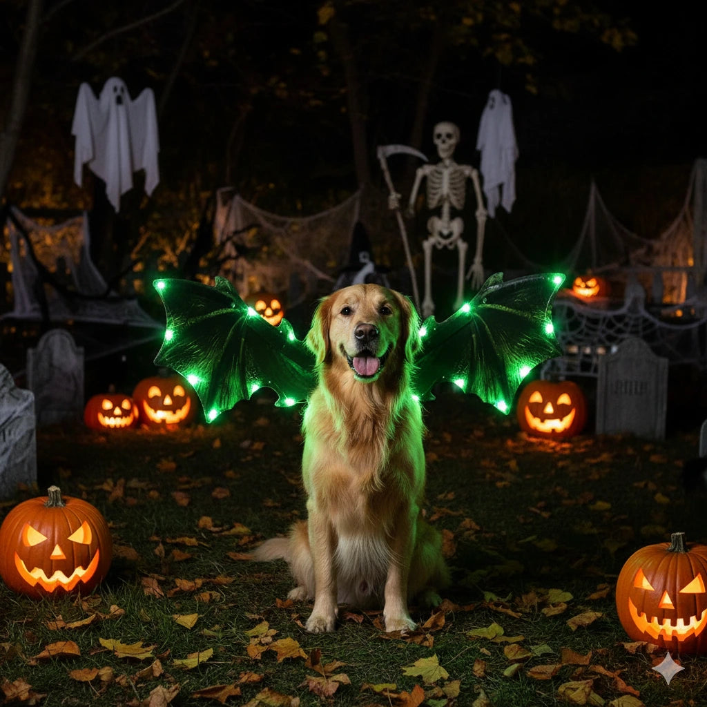 Halloween Dog Dragon Wings