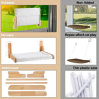Wooden Cat Window Hammock | Collapsible Bed | 2.5kg Capacity