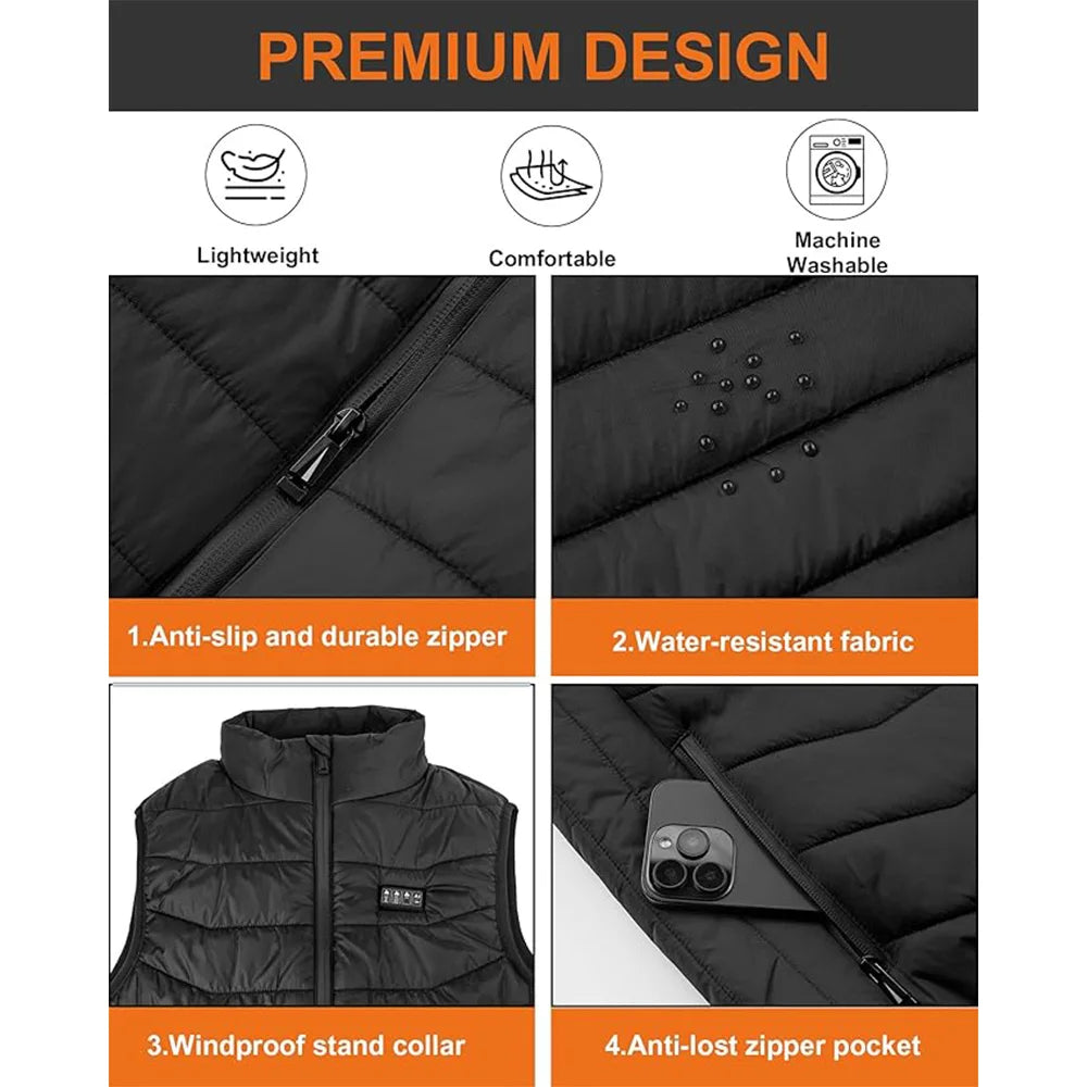 London Waterproof Unisex Heated Vest