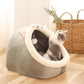 Cat Cave House Bed | Cozy Design | Built-In Toy for Fun
