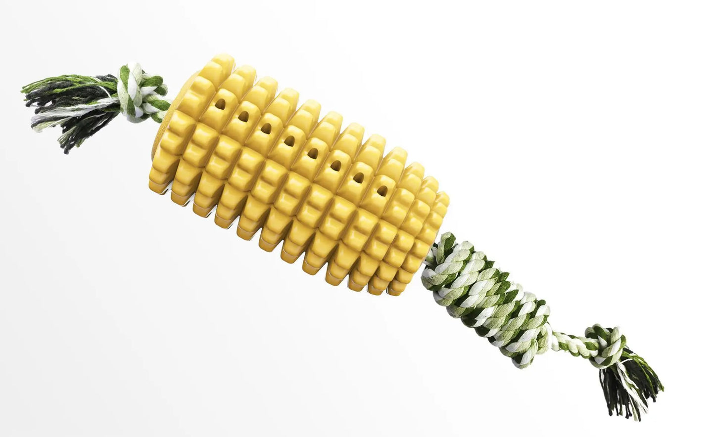 Sustainable Dog Toothbrush Chew Toy | Corn Shape Molar Stick | Squeaky Rubber Nylon