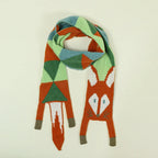 Warm Fox Pattern Scarf