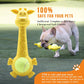 Indestructible Giraffe Dog Toy | Natural Rubber Teething Treat Dispenser