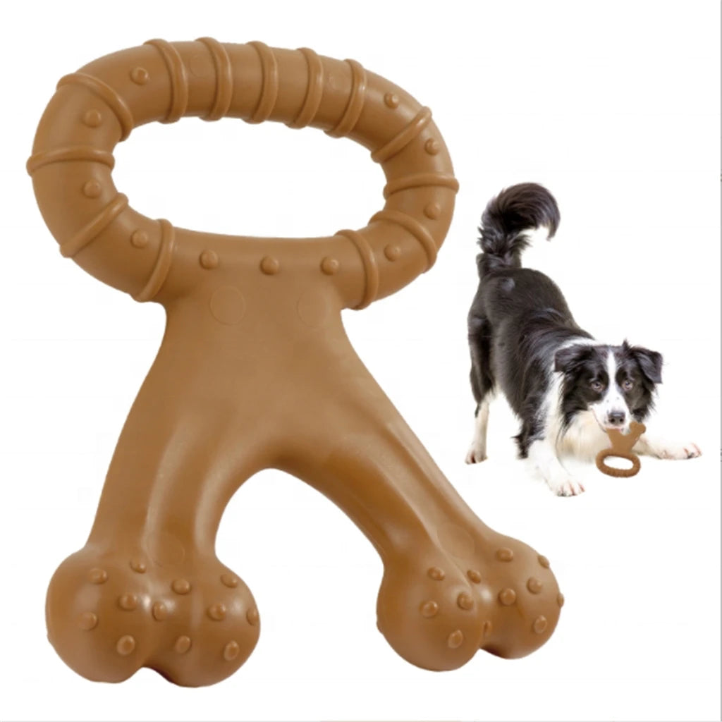 Beef Flavor Rubber Teething Toy | Anxiety Relief | Dental Cleaning