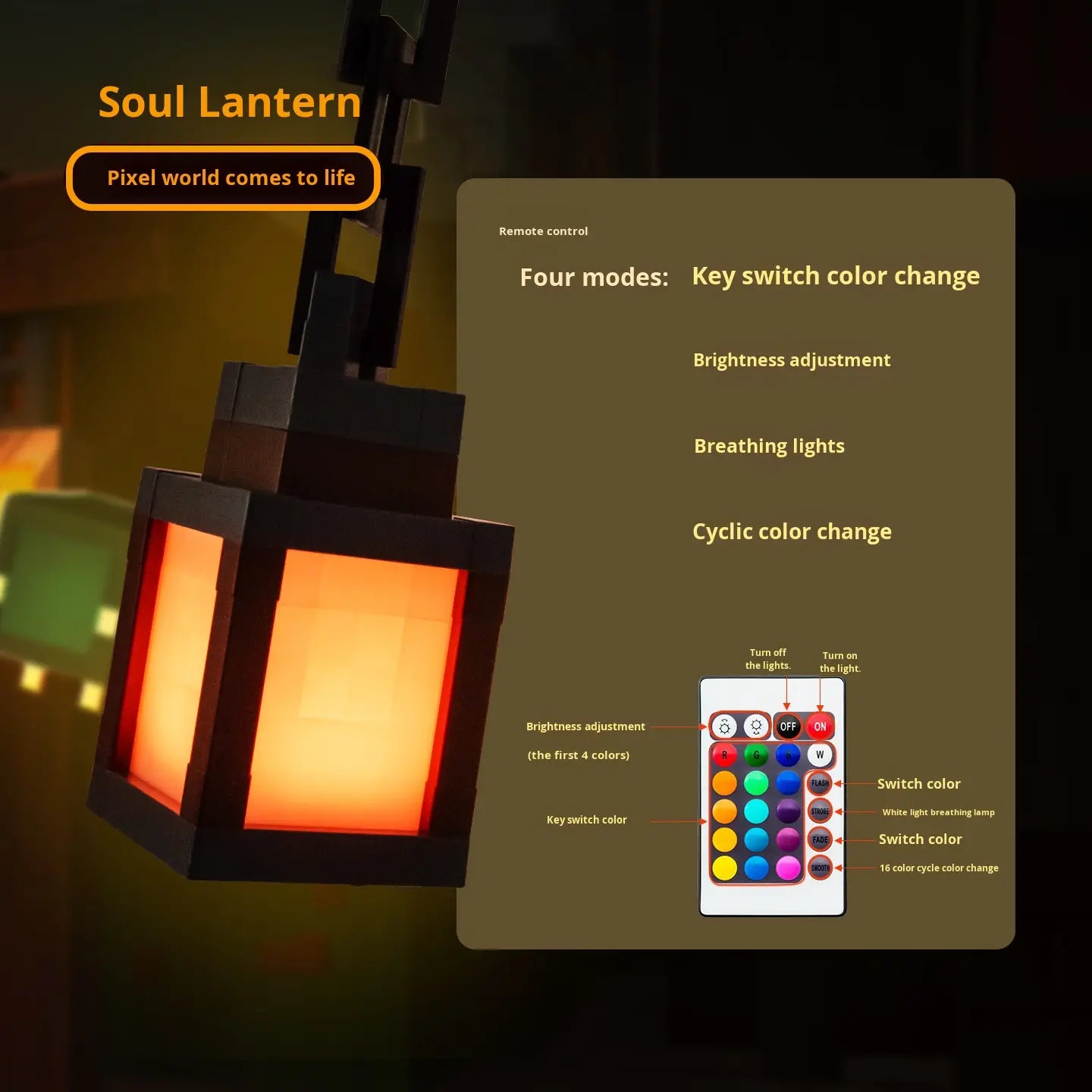 Rechargeable Glowstone Lantern - 16 Colors