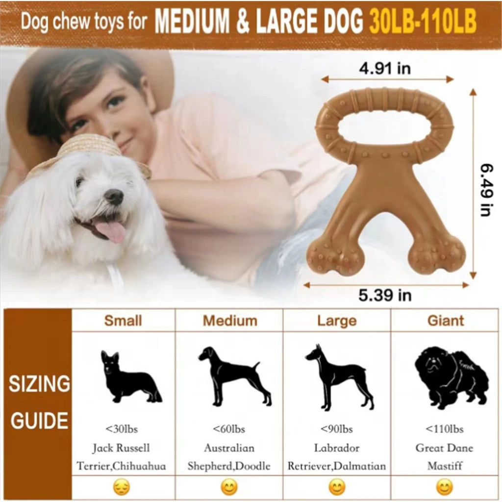 Beef Flavor Rubber Teething Toy | Anxiety Relief | Dental Cleaning