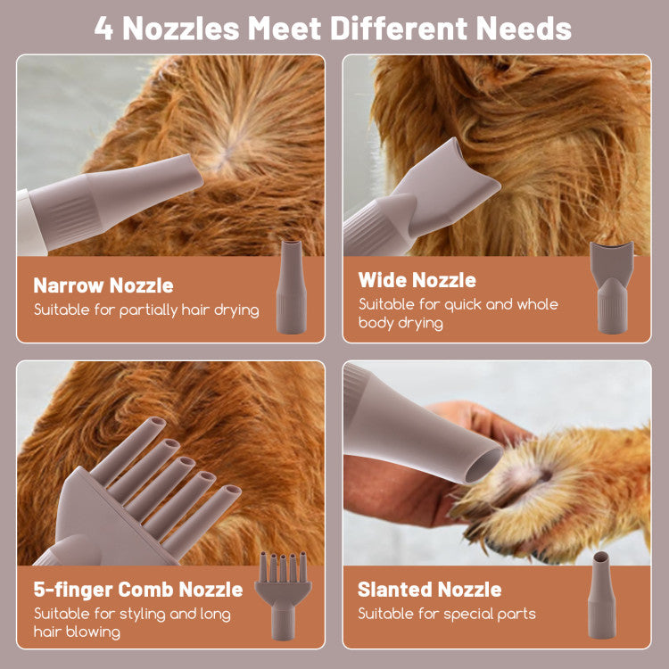 Dog Hair Dryer | Adjustable Temperature | Overheat Protection