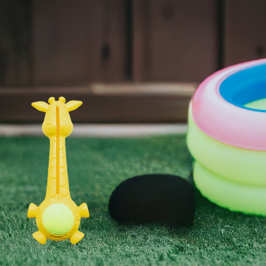 Indestructible Giraffe Dog Toy | Natural Rubber Teething Treat Dispenser