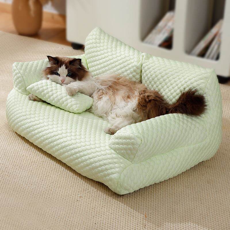 Ice Silk Cooling Pet Bed | Breathable Washable Dog Sofа