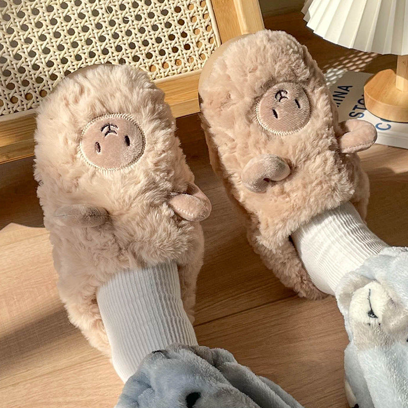 Llama Cotton Slippers