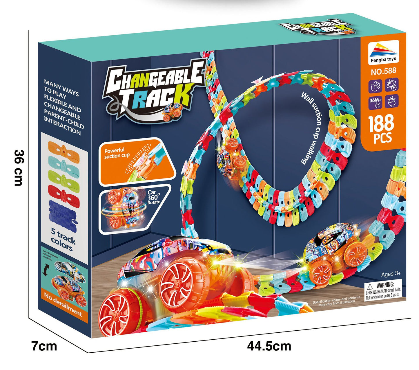 Sticky Anti-Gravity Kids Car Track Set