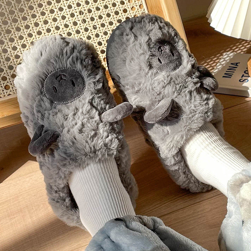 Llama Cotton Slippers