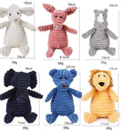 Plush Dog Toy | Bite Resistant Squeaky | Corduroy for Small Large Dogs