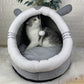 Cat Cave House Bed | Cozy Design | Built-In Toy for Fun
