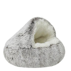 Plush Cave Bed for Cats and Small Dogs | Cozy Warm Soft Design