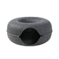 3-in-1 Interactive Cat Bed | Cozy House and Fun Tunnel