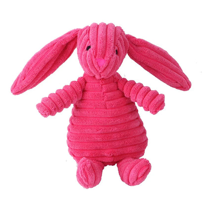 Plush Dog Toy | Bite Resistant Squeaky | Corduroy for Small Large Dogs