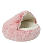 Plush Cave Bed for Cats and Small Dogs | Cozy Warm Soft Design
