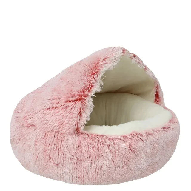 Plush Cave Bed for Cats and Small Dogs | Cozy Warm Soft Design