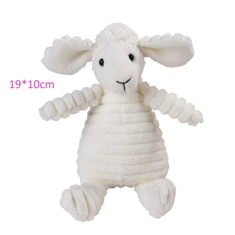 Plush Dog Toy | Bite Resistant Squeaky | Corduroy for Small Large Dogs