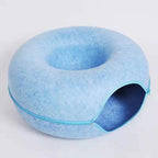 3-in-1 Interactive Cat Bed | Cozy House and Fun Tunnel