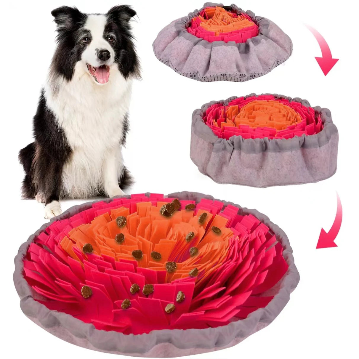 Felt Dog Sniffing Pad | Washable Foldable Slow Feeder for Dogs