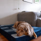 Reclaimed Denim Dog Bed | Orthopedic Foam | Washable Cover