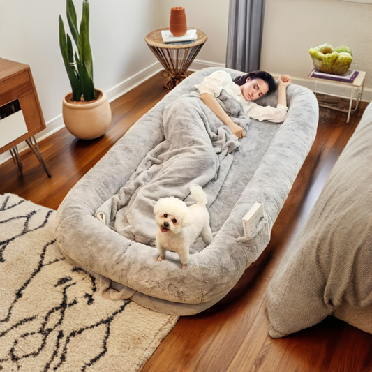 Human Dog Bed 71" Long Orthopedic Design Removable Cover Waterproof Washable