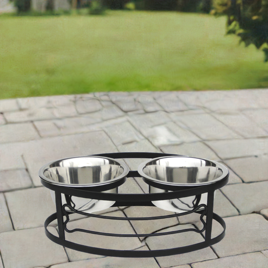 Bone Double Diner | Elevated Feeding Station | Durable Design | Easy Clean