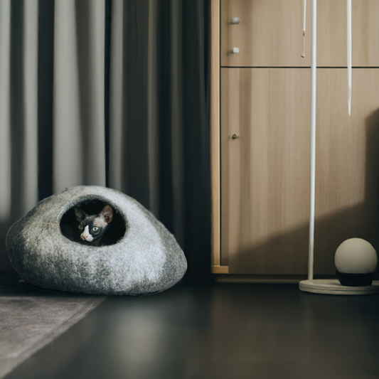 Cat Cave Bed | Cozy Hideaway | Eco-Friendly Material | Stylish Design