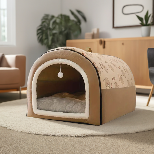Plush Doghouse | Portable Cozy Design | Easy to Clean and Carry