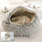 Plush Cave Bed for Cats and Small Dogs | Cozy Warm Soft Design