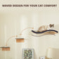 Wave Cat Shelves | 2 Cat Wall Steps | Modern Cream Cat Furniture
