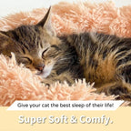 Fluffy Cat Bed | Cozy Warm Soft Design | Perfect for Cats and Kittens