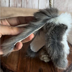 Rabbit Fur Cat Toy | Natural Hemp Rope | Handmade Interactive Play