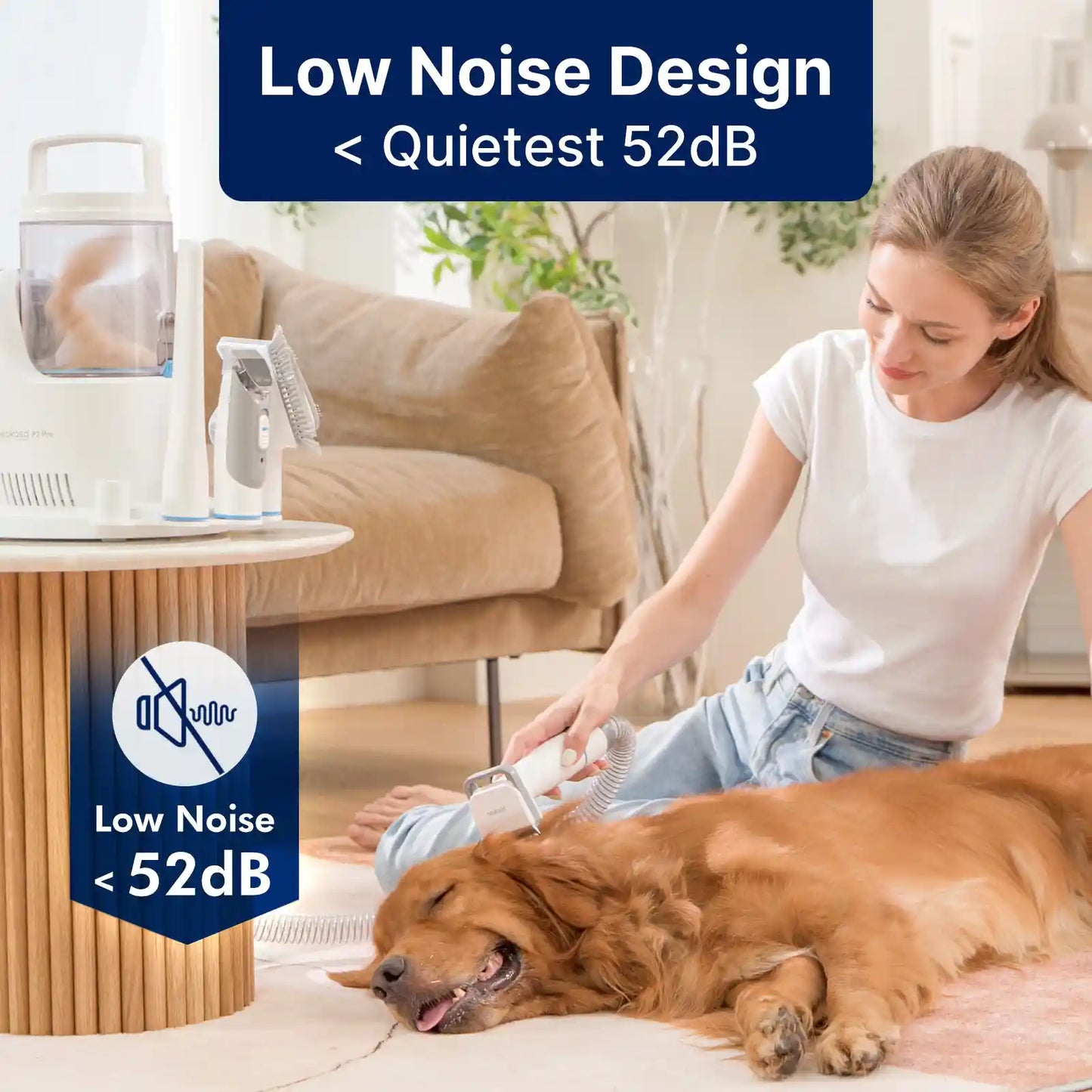 Dog Grooming Vacuum Kit | Effortless Cleaning | Quiet Powerful Suction