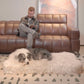 Faux Fur Orthopedic Dog Bed | Comfortable Supportive Bone Shape