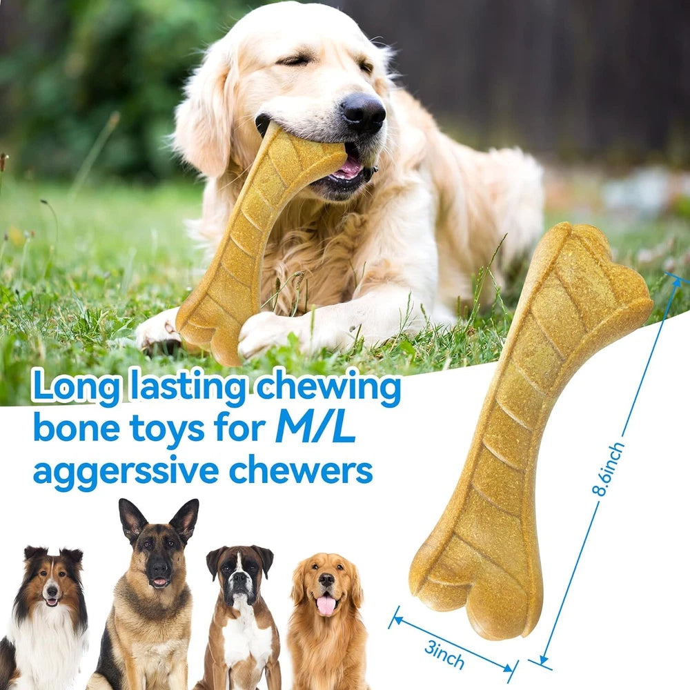 Indestructible Dog Chew Toys for Large Breeds | Durable Bones for Aggressive Chewers