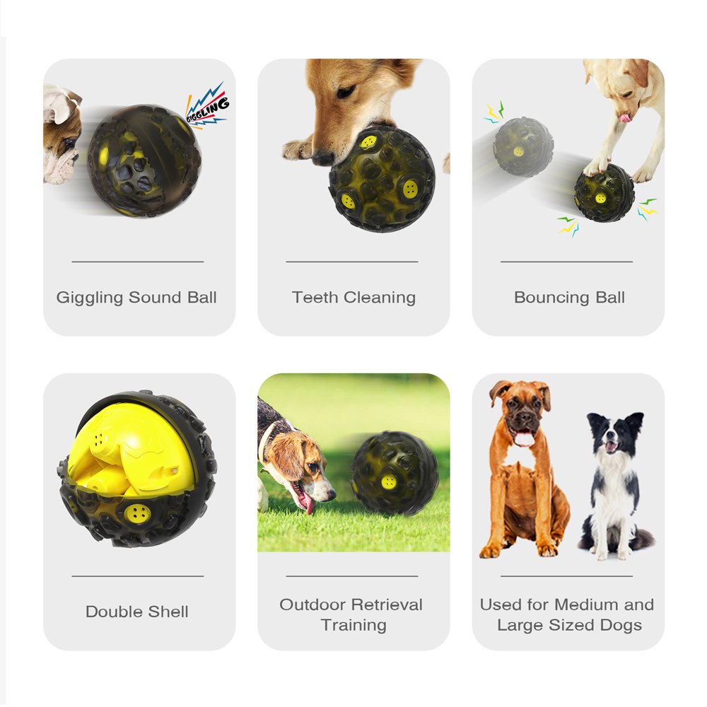 Meteorite Rolling Giggling Dog Ball | Interactive Fun | Durable Design