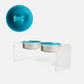 Ceramic Slow Feeder Dog Bowl | Reduces Bloating | Includes Acrylic Stand
