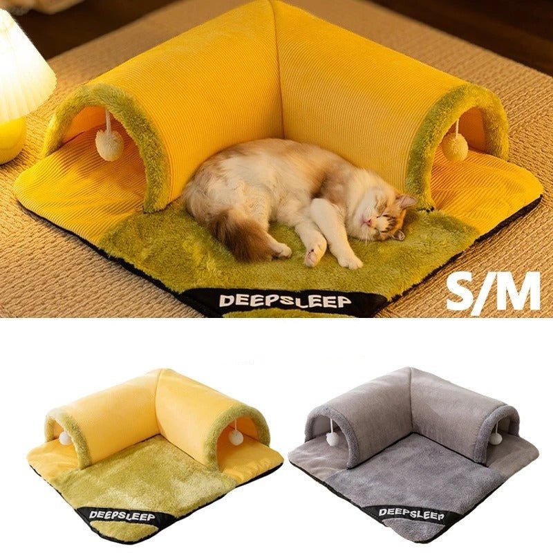 Warm Thickened Pet Nest | Cozy Cat Tunnel Bed for Comfort and Security