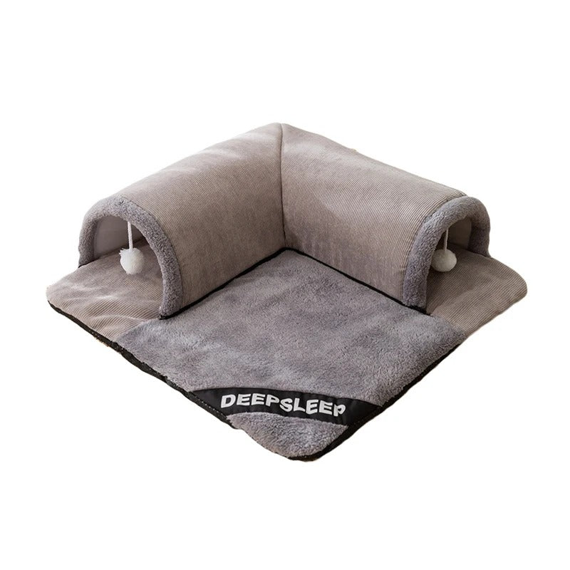 Warm Thickened Pet Nest | Cozy Cat Tunnel Bed for Comfort and Security
