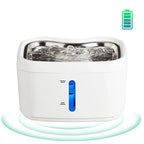 Wireless Cat Water Fountain | Motion Sensor | Stainless Steel Tray