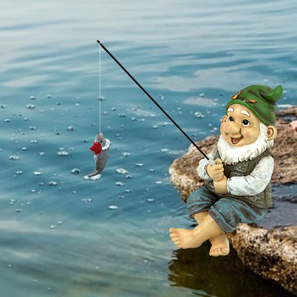 Fishing Gnome Statue