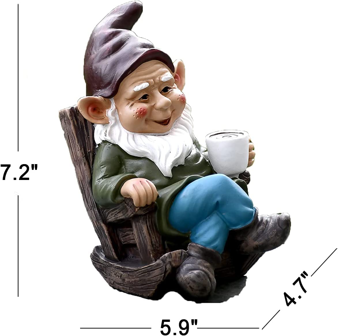 Adorable Coffee Drinking Gnome